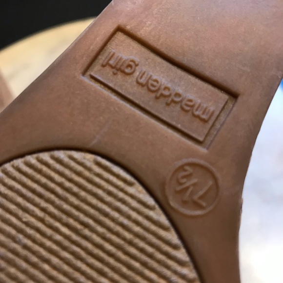 Floral Orange Blue Cream Peep Toe Bow Madden Girl Wedges 4 Inch Wedge si… - Picture 6 of 9